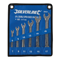 Silverline 6-17mm Open-Ended Spanner Set - 6 piece