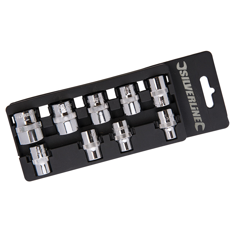 Silverline 3/8" Drive Imperial Socket Set 9 piece Jandsfasteners.co.uk