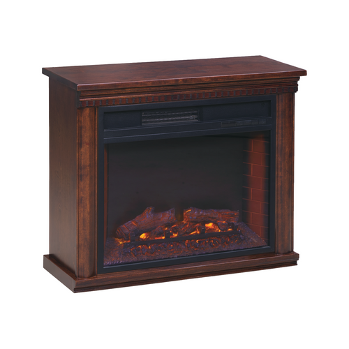Our Classic Sapp Cherry Cabinet Fireplace with Rich Cherry stain.
