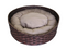 Deluxe Handwoven Dog Bed with fabric option Taupe. 