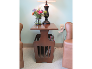 Ash Mission Style End Table / Magazine Rack