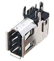 1394a 6 Pin Side Right Angle FireWire Connector Receptacle