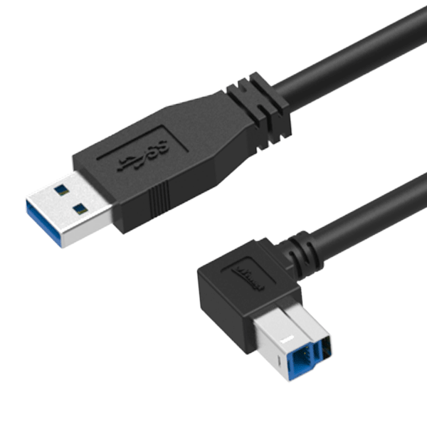 leder arrangere Tung lastbil NTC | USB 3.0 A Male to B Male Up Angle Cable