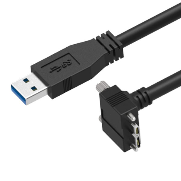 NTC | USB 3.0 A to Micro B Up Angle with Screw Locking Cable