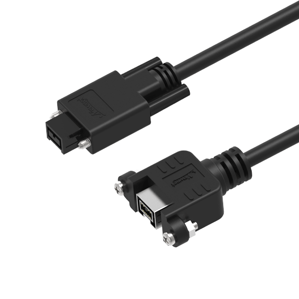 NTC | FireWire 800, Panel Mount 9 Pin to 9 Pin with Screw Locking Cable