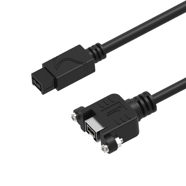 NTC | FireWire 800, Panel Mount 9 Pin Female to 9 Pin Male Cable