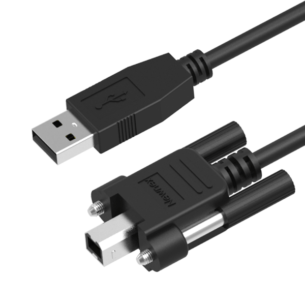NTC | USB 2.0 A to B with Screw (M3) Locking Cable with Ferrite Cores
