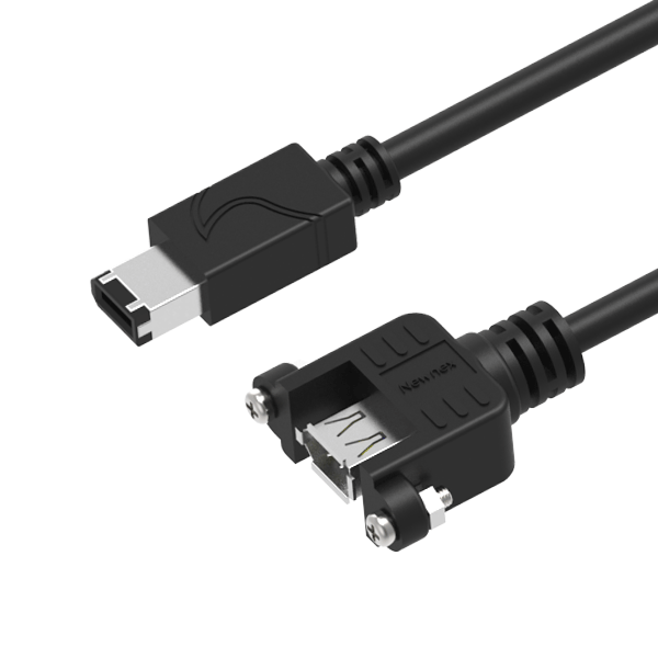 NTC | FireWire 400, Panel Mount 6 Pin Female to 6 Pin Male Cable