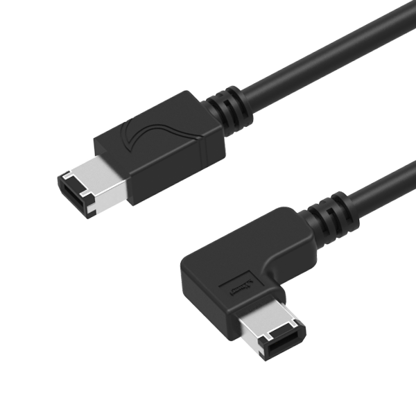 NTC | FireWire 400, 6 Pin Male to 6 Pin Male Right Angle (R9) Cable