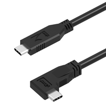 USB 3.1 Gen 2 C Male to Side Angle C Male Cable, 1m, 2m