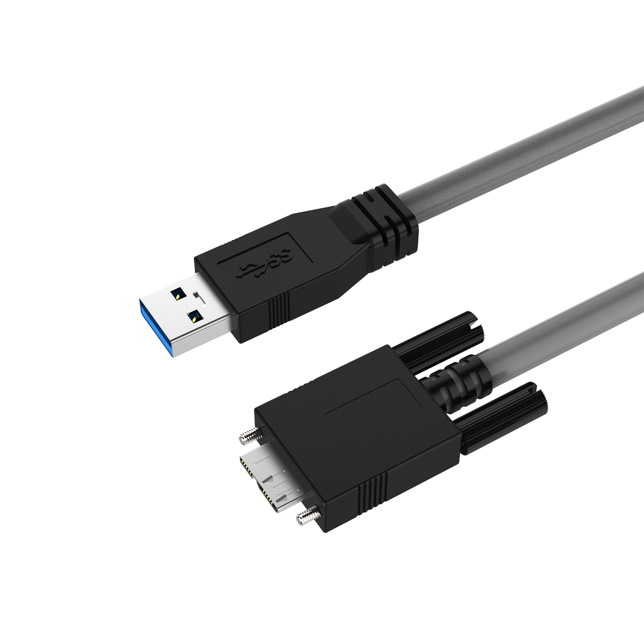 Instrument vlam Mus NTC | High Flex USB 3.0 A Male to Micro B Male with M2 Screw Locking Cable