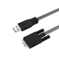 High Flex, USB 3.0 A Male to Micro B Male with M2 Screw Locking Cable, 3m, 5m