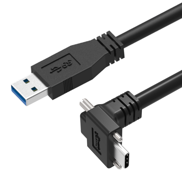 NTC | USB 3.1 A Down Angled Screw Locking Cable