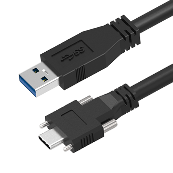 High Flex, USB 3.0 A Male to C Male with M2 Screw Locking Cable
