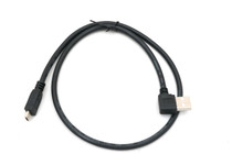 USB 2.0 A Male Angled to Micro B Male 23in