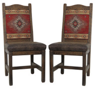 Barnwood Dining Chairs Upholstered Back and Seat
