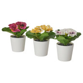 3 Artificial Colourful Spring Plants