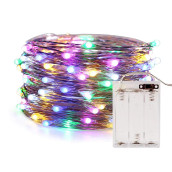 Copper Wire 10 metre RGB MICRO LED 100 Bulb light battery power