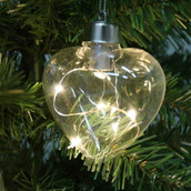 Heart Bauble with LED Lights inside
