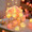Pink white rose fairy light
