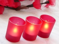 Red Tealight Candle Votive Holder