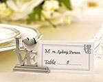Silver LOVE Letters Name Card Place Stand