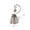 silver bell bomboniere name card stand holder kissing ring