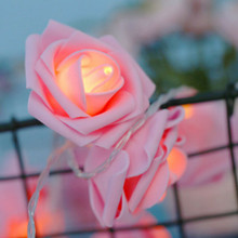 Pink rose fairy light