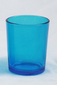 Turquoise Blue Shot Glass Tealight Votive Candle Holder 6cm