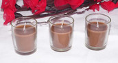 Brown Wax votive table candle