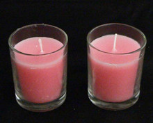Pink wax votive table girls party candle