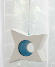 White hanging tealight candle holder Star