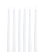 White wax taper candles 10 in a pack