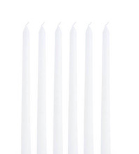 White wax taper candles 10 in a pack