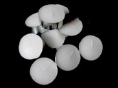 9 Hour Tealight Table Function White Wax Candles Unscented - 50 pack
