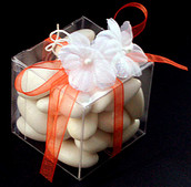 PVC 7cm Square Gift Box - Wedding Bomboniere Cup Cake - Corporate Give Away
