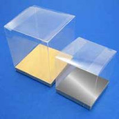 PVC 8cm Square Cube Clear Plastic Present Box - Cup Cake - Product Showcase