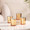 gold glass tealight candle holder cup jar