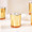 gold glass tealight candle holder cup jar