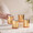 gold glass tealight candle holder cup jar