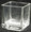Clear class tealight holder square cube
