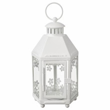 White Metal Miners Lantern Summer Wedding Decoration Night Light
