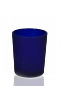 Blue Frosted Glass Shot GlassCup Candle Holder