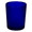 Blue Frosted Glass Cup Candle Holder