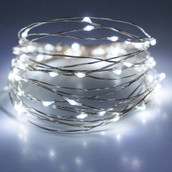 White LED Micro Battery lights, table room decorations wedding event party