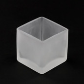 Frosted Glass Square Tealight Holder