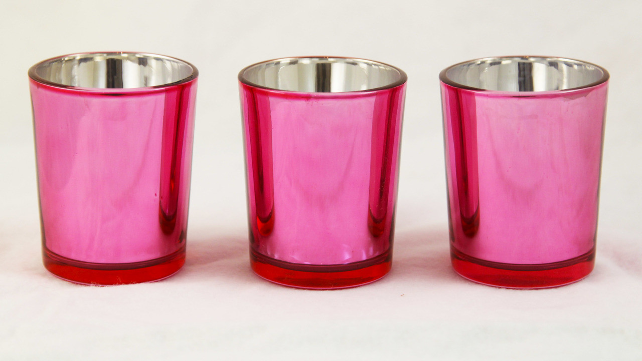 ose Pink Glass Tealight Candle Holder Anniversary Party Wedding Décor
