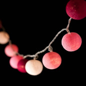 Pink Ball LED Fairy String Lights