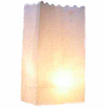White plain candle lantern bag