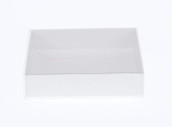 White Box Clear lid slide on cover